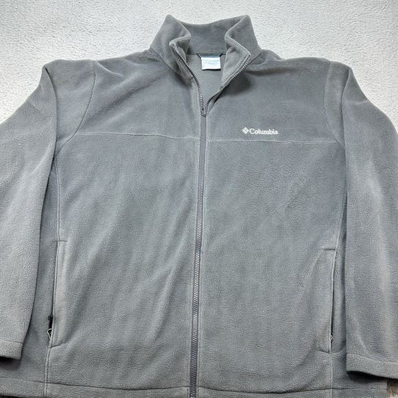 Columbia Fleece Men's Extra Large Gray Interchange Full Zip Hiking Outdoors Gorp - Picture 1 of 12